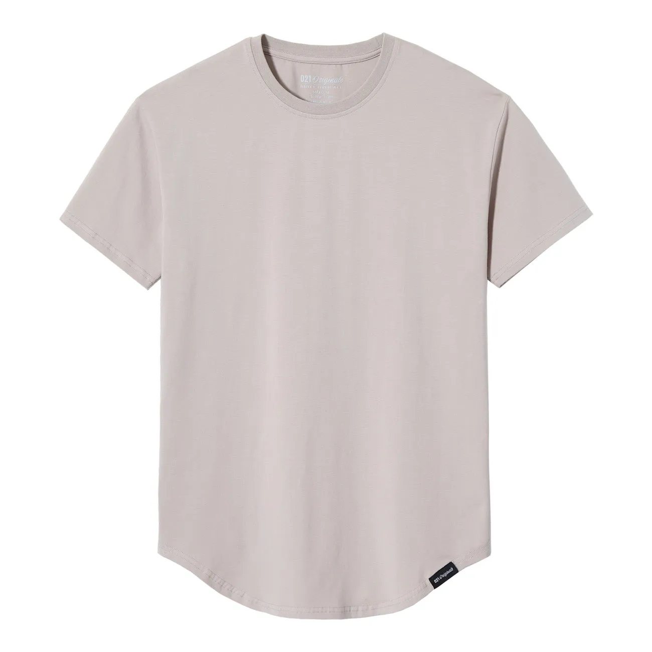 021 ESSENTIAL DROP-CUT T-SHIRT - CEMENT