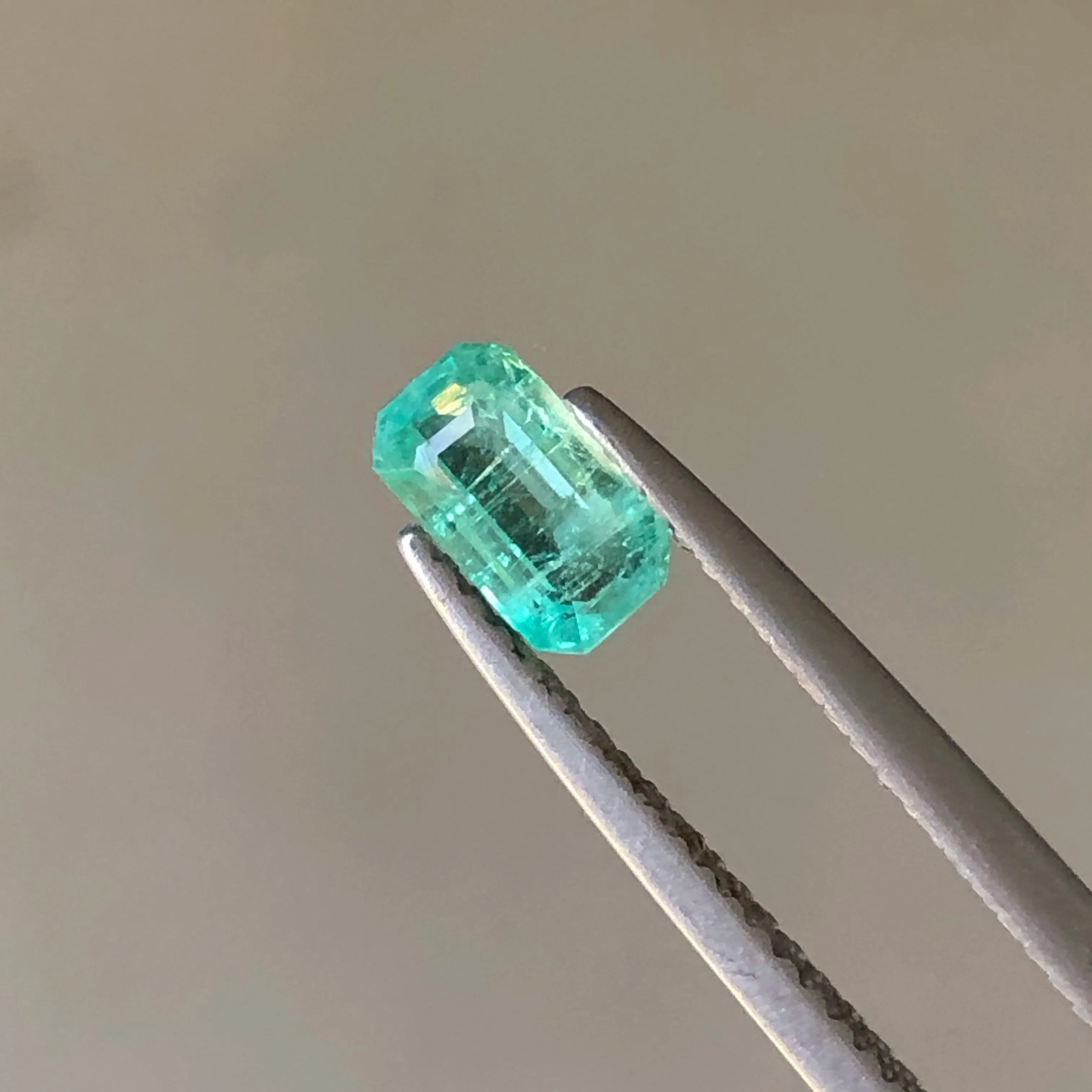 0.65 carats Natural Emerald Cut Green Panjshir Loose Emerald