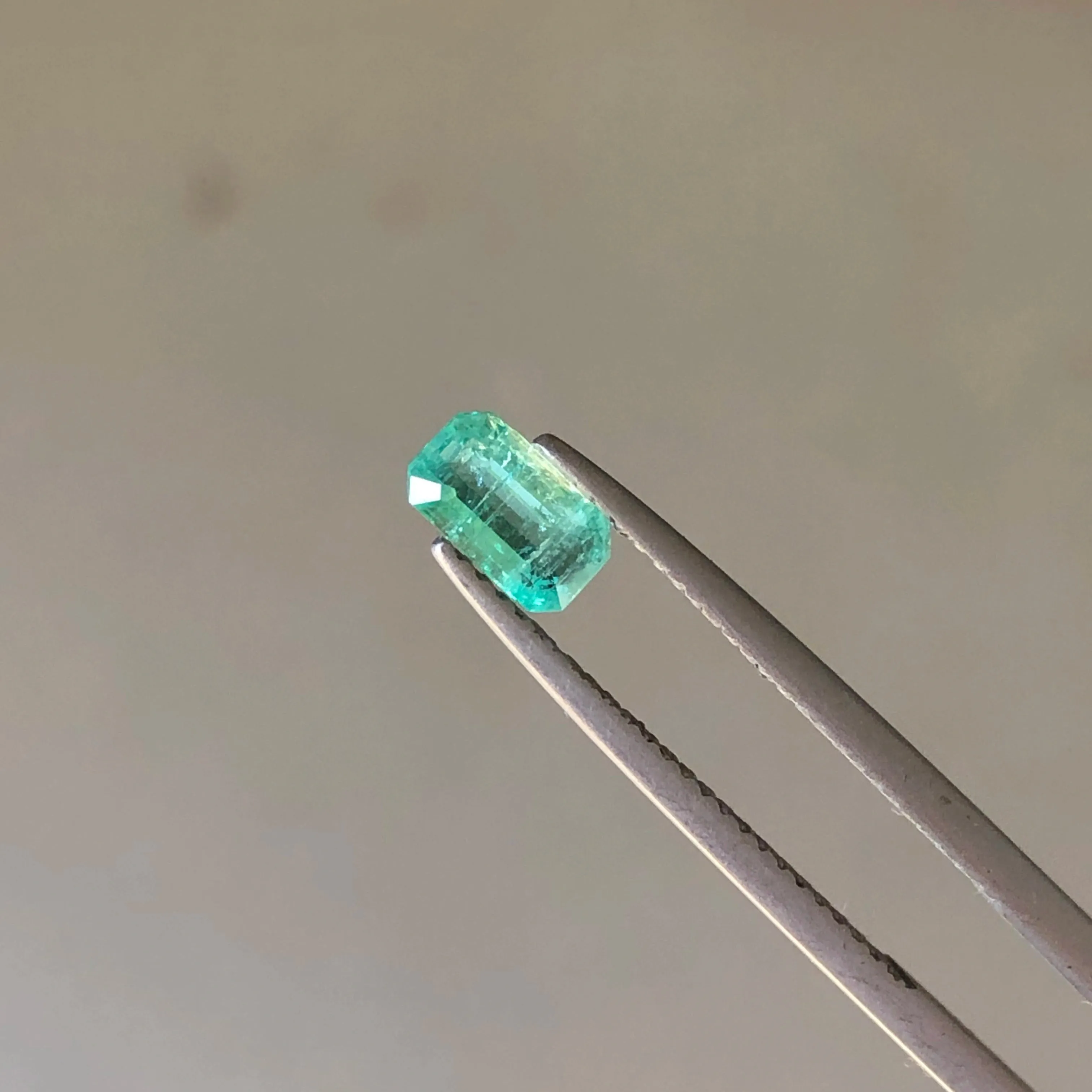 0.65 carats Natural Emerald Cut Green Panjshir Loose Emerald