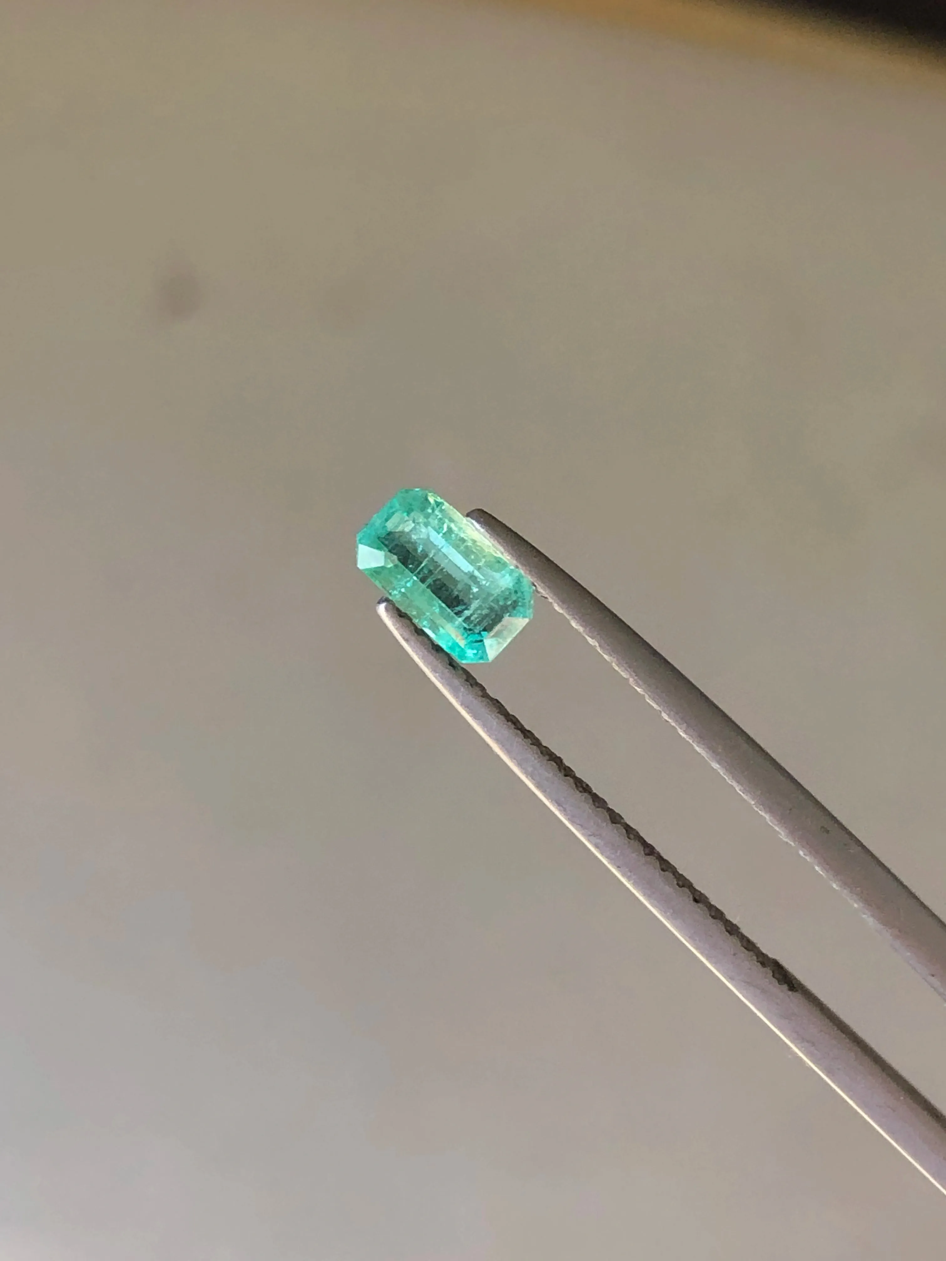 0.65 carats Natural Emerald Cut Green Panjshir Loose Emerald