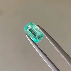 0.65 carats Natural Emerald Cut Green Panjshir Loose Emerald