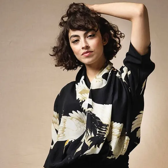 100 Stars Stork Black Top