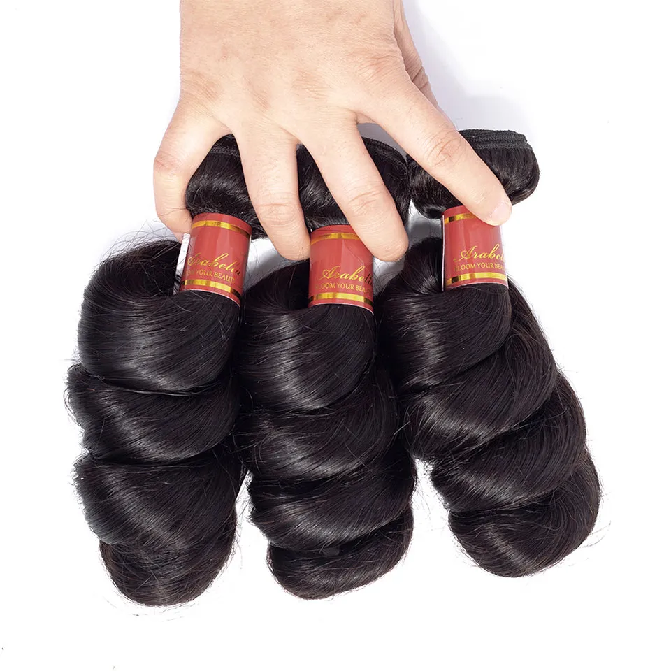 {12A 3Pcs} Loose Wave 3 Bundles 12A Unprocessed Virgin Hair Weave