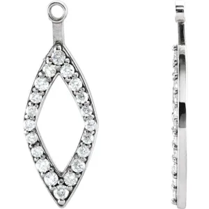 14k Rose Gold 1/4 CTW Diamond Earring Jackets