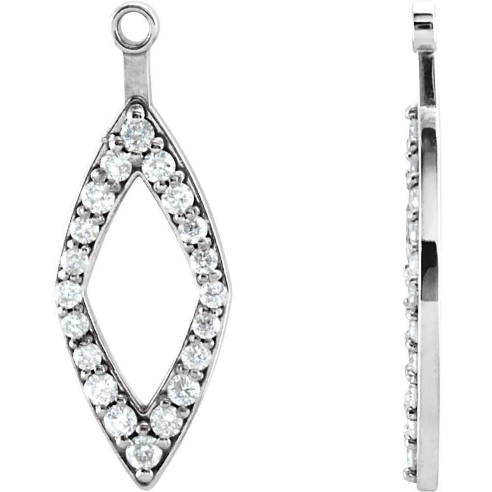 14k Rose Gold 1/4 CTW Diamond Earring Jackets