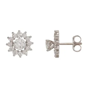 14k White Gold Diamond Earring Jacket