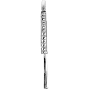 14k White Gold Granulated Design Bishop Hook Ear Wire