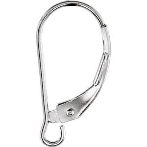 14k White Gold Lever Back with Ring