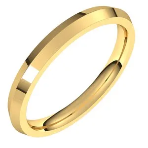 14K Yellow 2.5 mm Knife Edge Comfort Fit Band Size 7