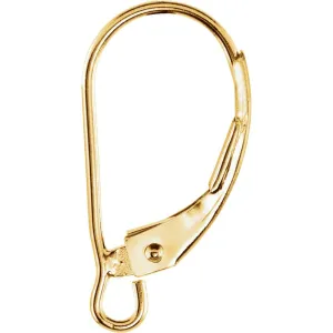 14k Yellow Gold Lever Back with Ring
