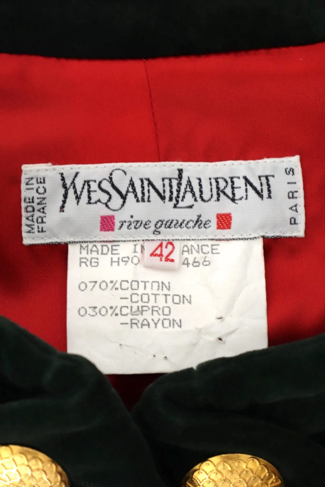 1980s Yves Saint Laurent Velveteen Jacket