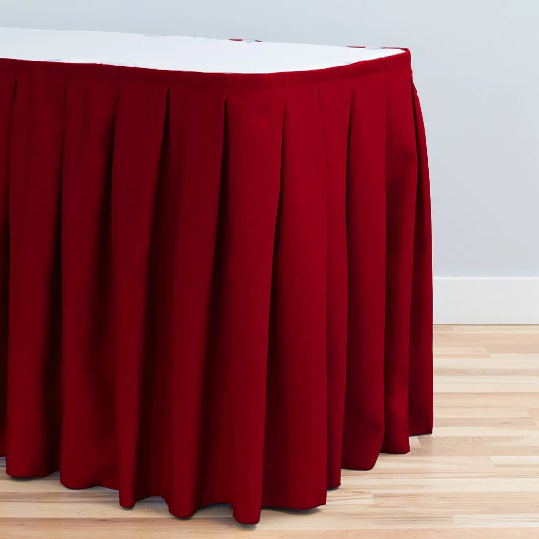 21 ft. Accordion Pleat Polyester Table Skirt (7 Colors)