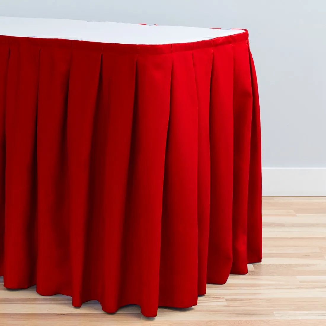 21 ft. Accordion Pleat Polyester Table Skirt (7 Colors)