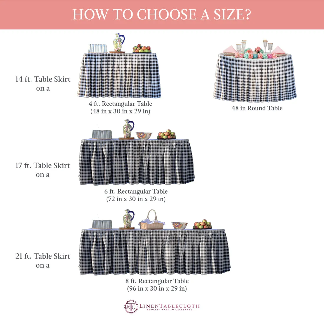 21 ft. Accordion Pleat Polyester Table Skirt (7 Colors)