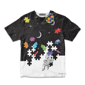 3 Autism Nasa Astronaut Custom Kid Tshirt QT305277Hc