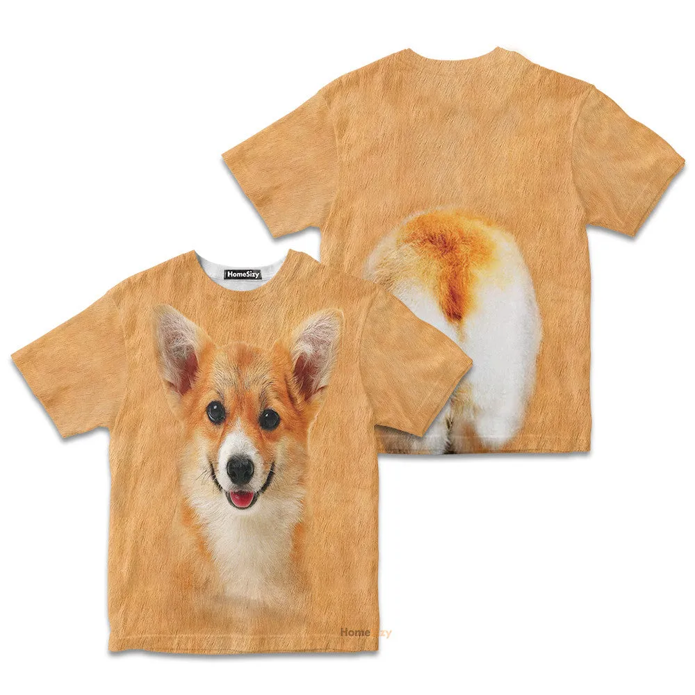 3D Corgi Custom Kid Tshirt QT205322Tf