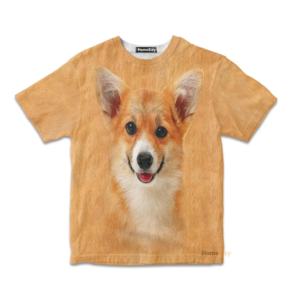 3D Corgi Custom Kid Tshirt QT205322Tf