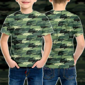 3D Crocodile Camo Unisex Kid Tshirt QT211006