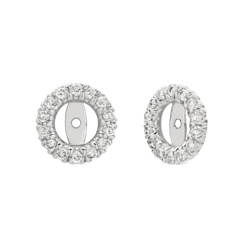 6MM DIAMOND EARRING JACKETS 14K GOLD (0.55 CTW)