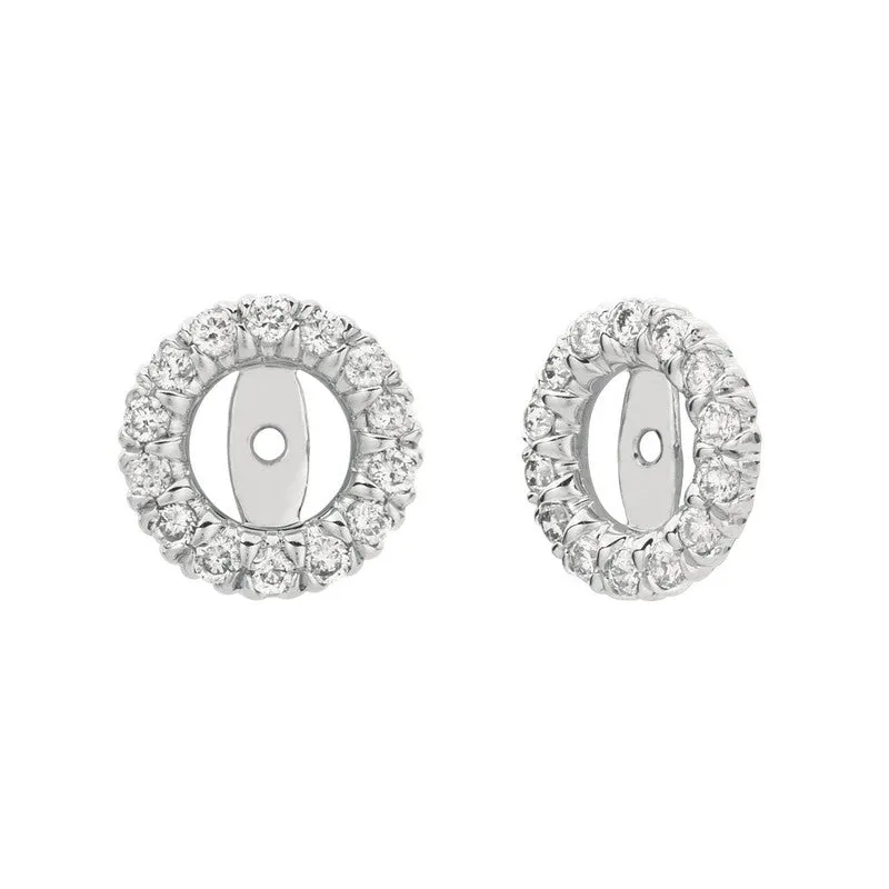7MM DIAMOND EARRING JACKETS 14K GOLD (0.59 CTW)