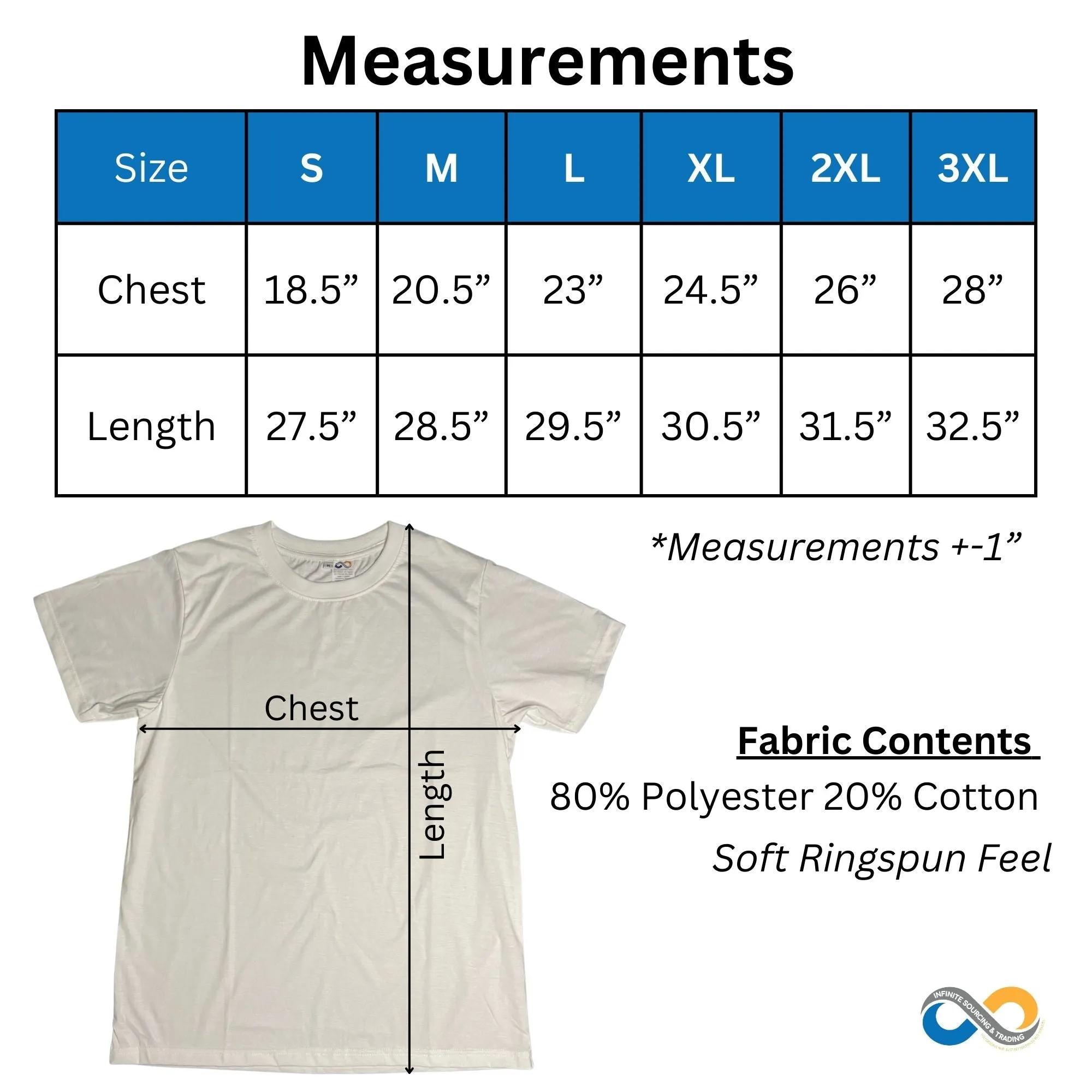 80/20 Polyester Light Colors, Sublimation Blank Shirt, Unisex T Shirt