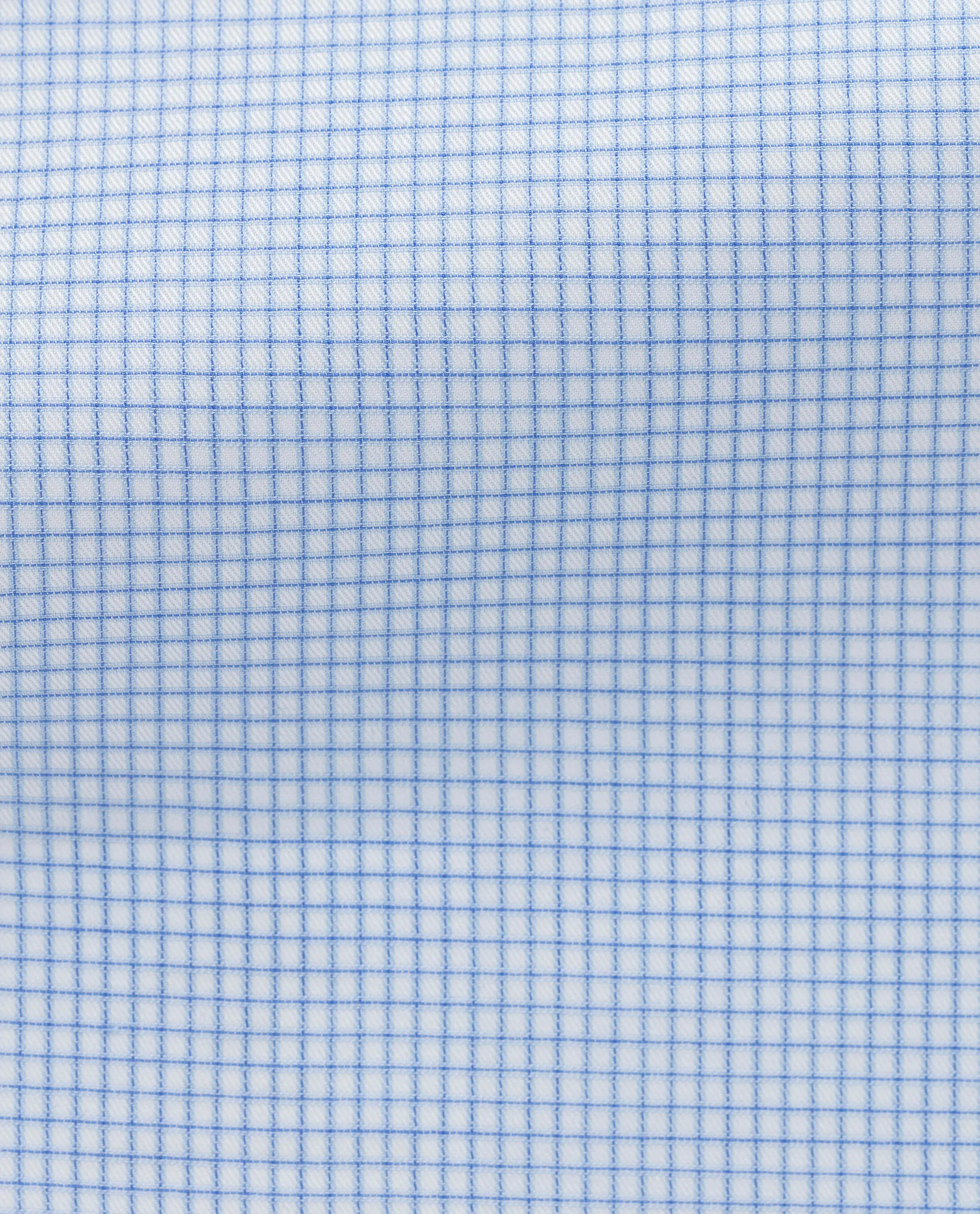 Albini Light Blue Plaid Twill 365 Easy Care Fine Cotton