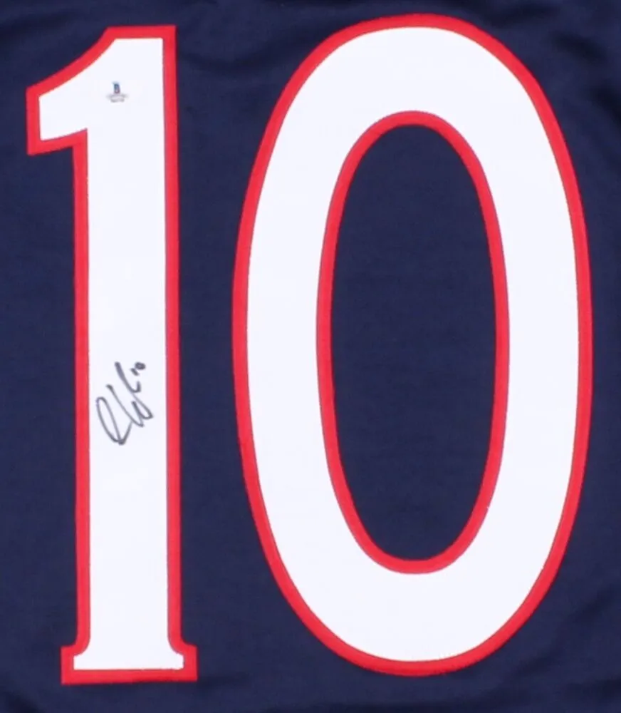 Alexander Wennberg Signed Blue Jackets Jersey (Beckett COA) Columbus Center