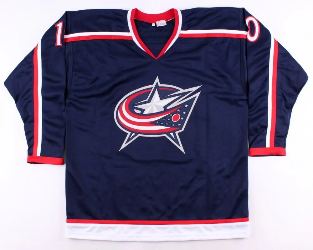 Alexander Wennberg Signed Blue Jackets Jersey (Beckett COA) Columbus Center