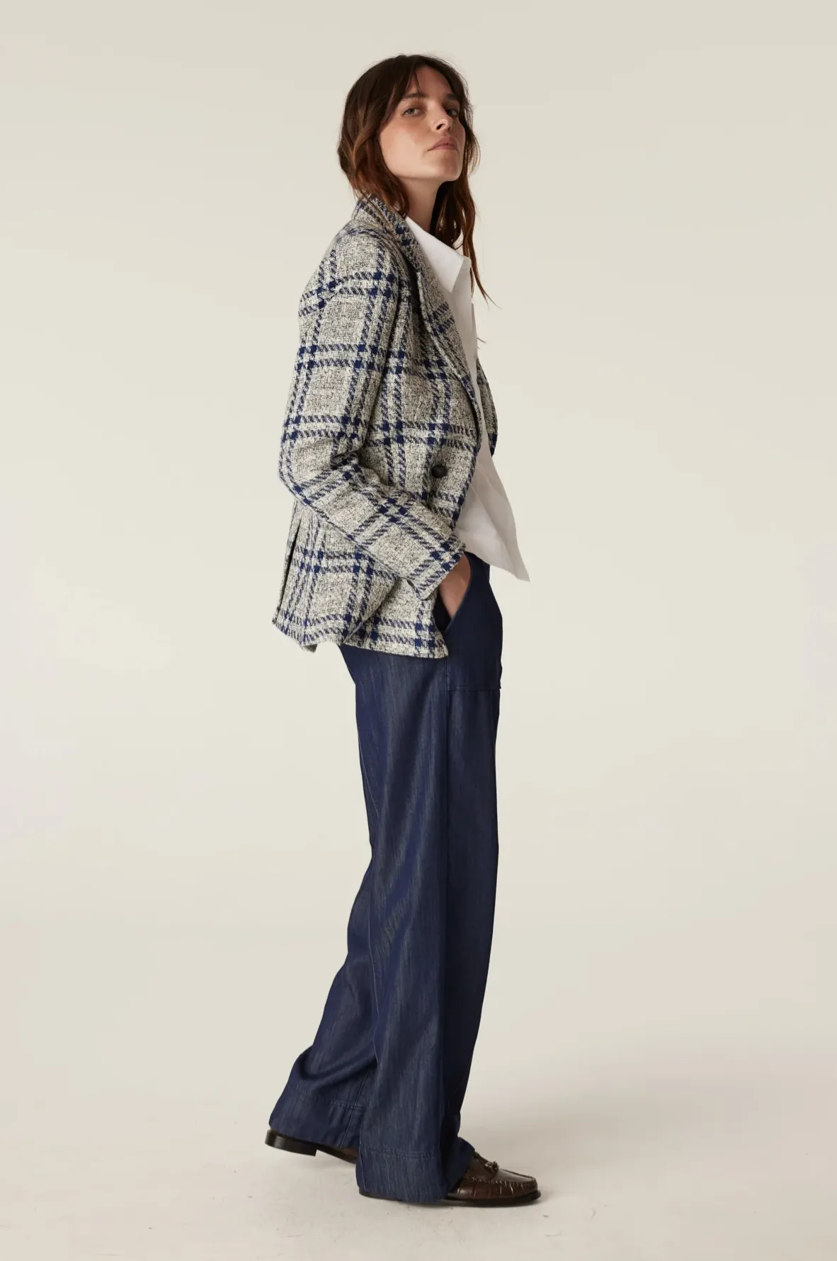 ALIX Jacket | NAVY CHECK