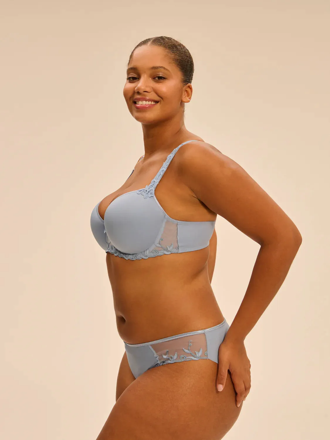 Andora Squared Neckline Spacer Bra In Dream Blue - Simone Perele