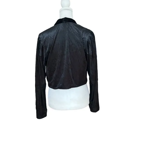 ANTHROPOLOGIE Verity Velvet Cropped Jacket
