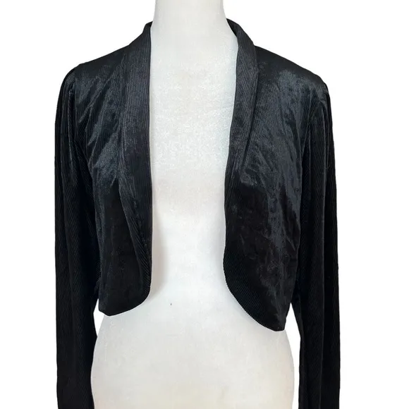 ANTHROPOLOGIE Verity Velvet Cropped Jacket