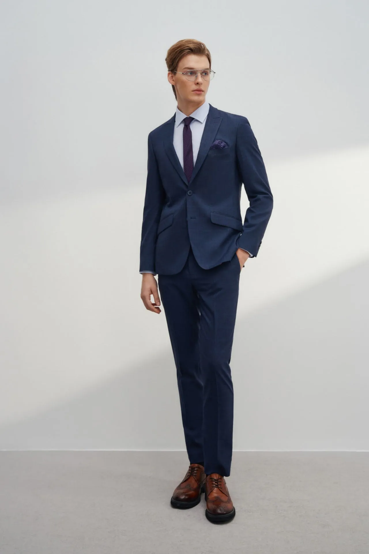 Anti-Bacterial Slim Fit Check Suit Blazer