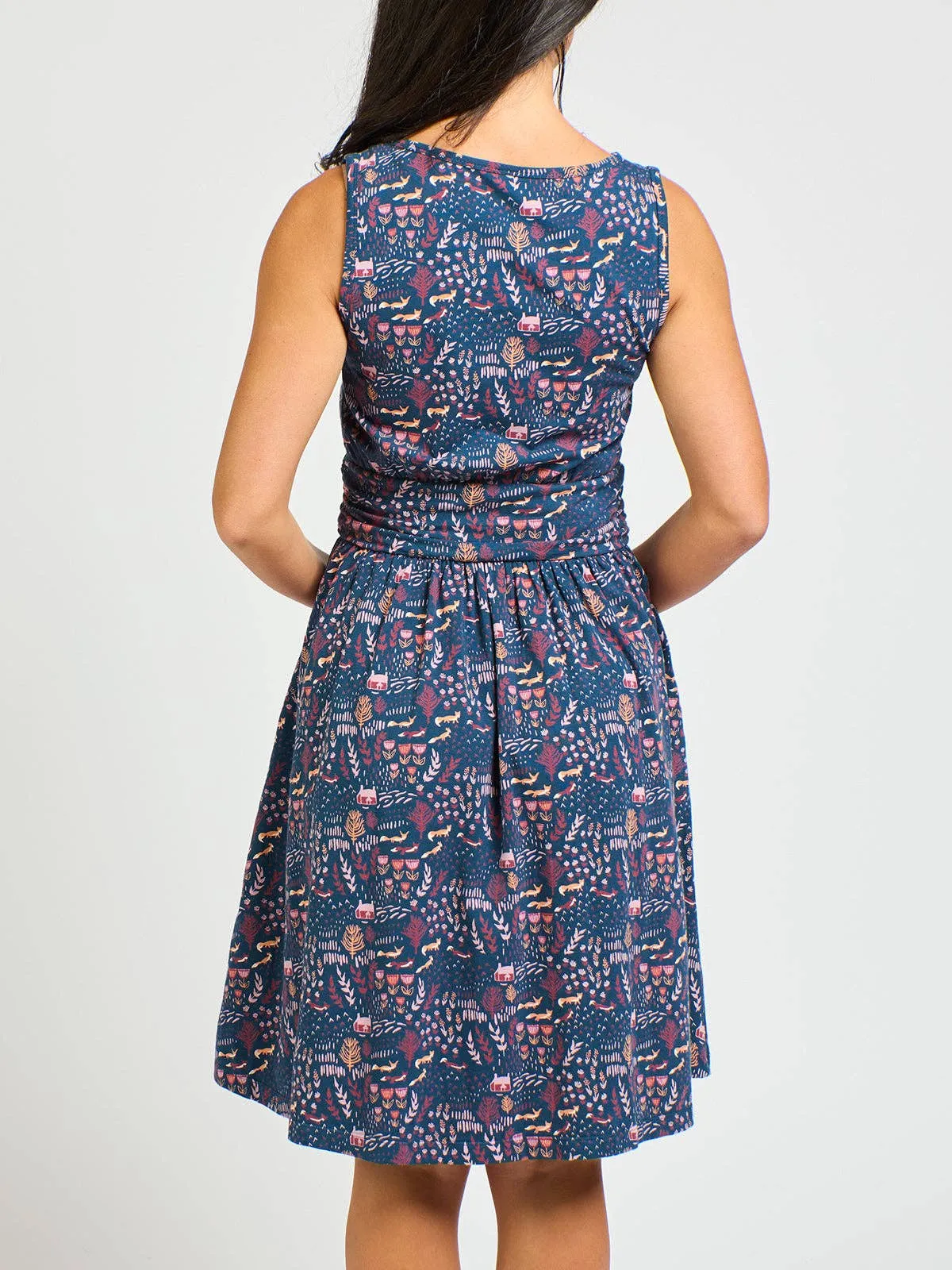 Asheville Dress Fox Field Blue
