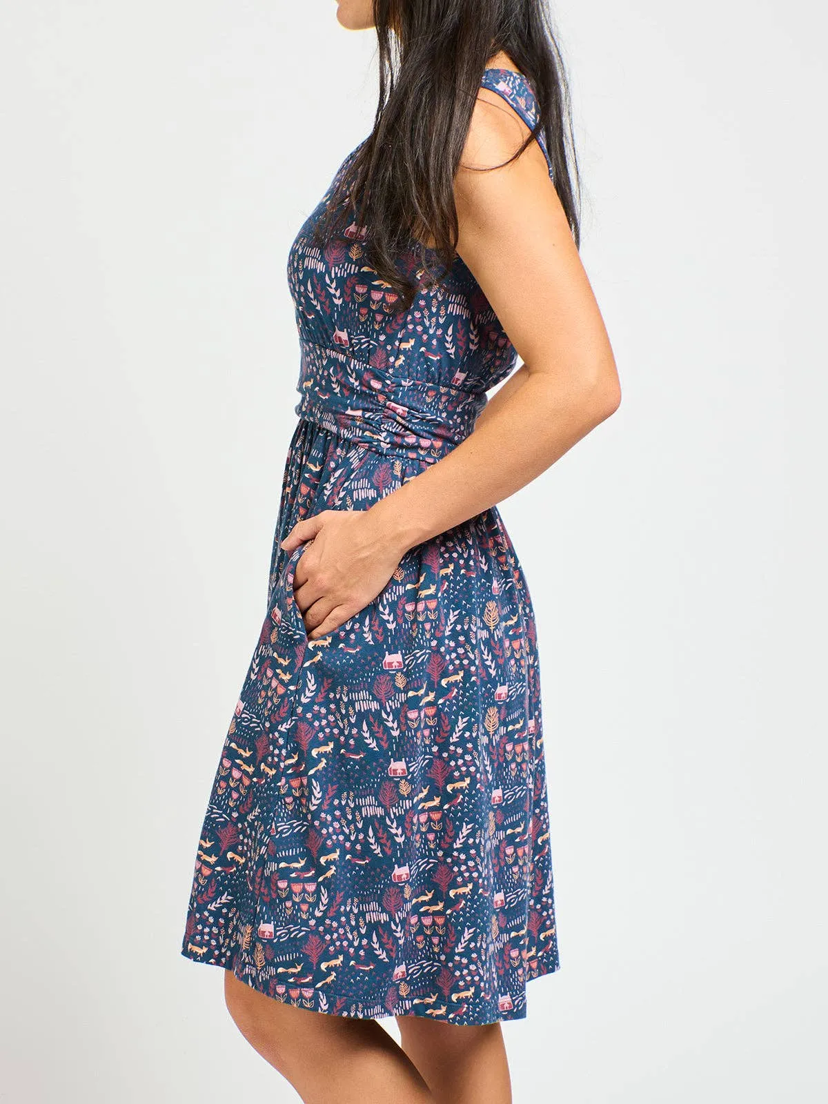 Asheville Dress Fox Field Blue