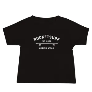 Baby Jersey Short Sleeve Tee - RocketSurf Skate Club White Lettering