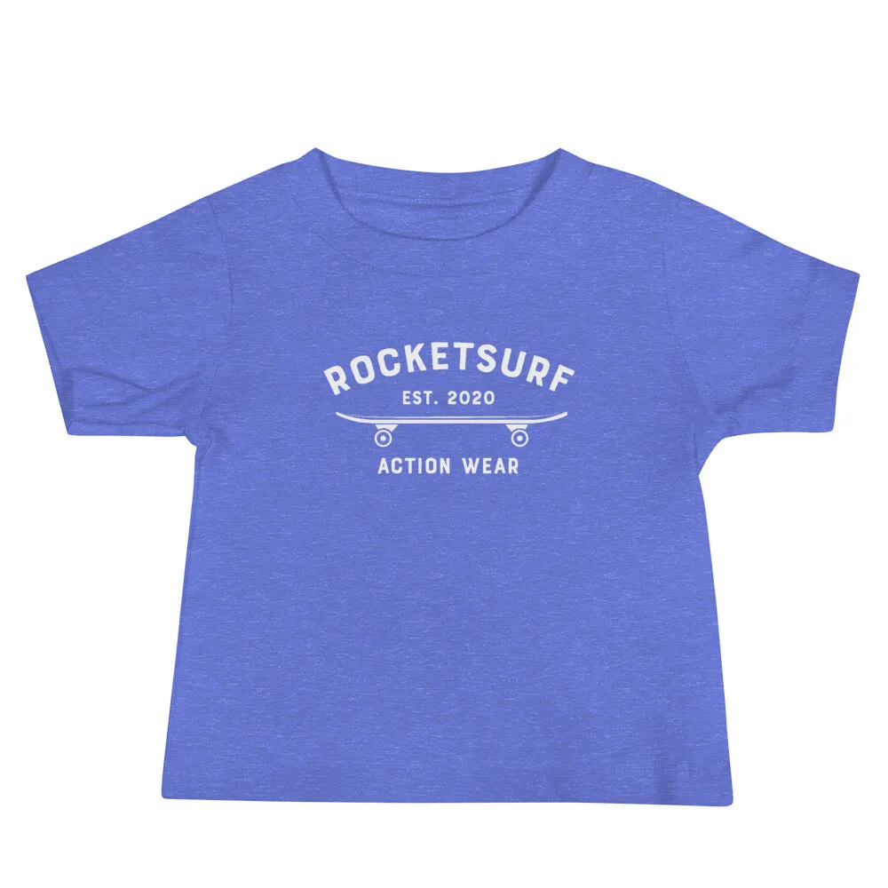 Baby Jersey Short Sleeve Tee - RocketSurf Skate Club White Lettering