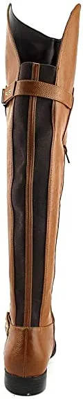 bar III Womens Daphne Faux Leather Riding Boots Brown 5 Medium (B,M)