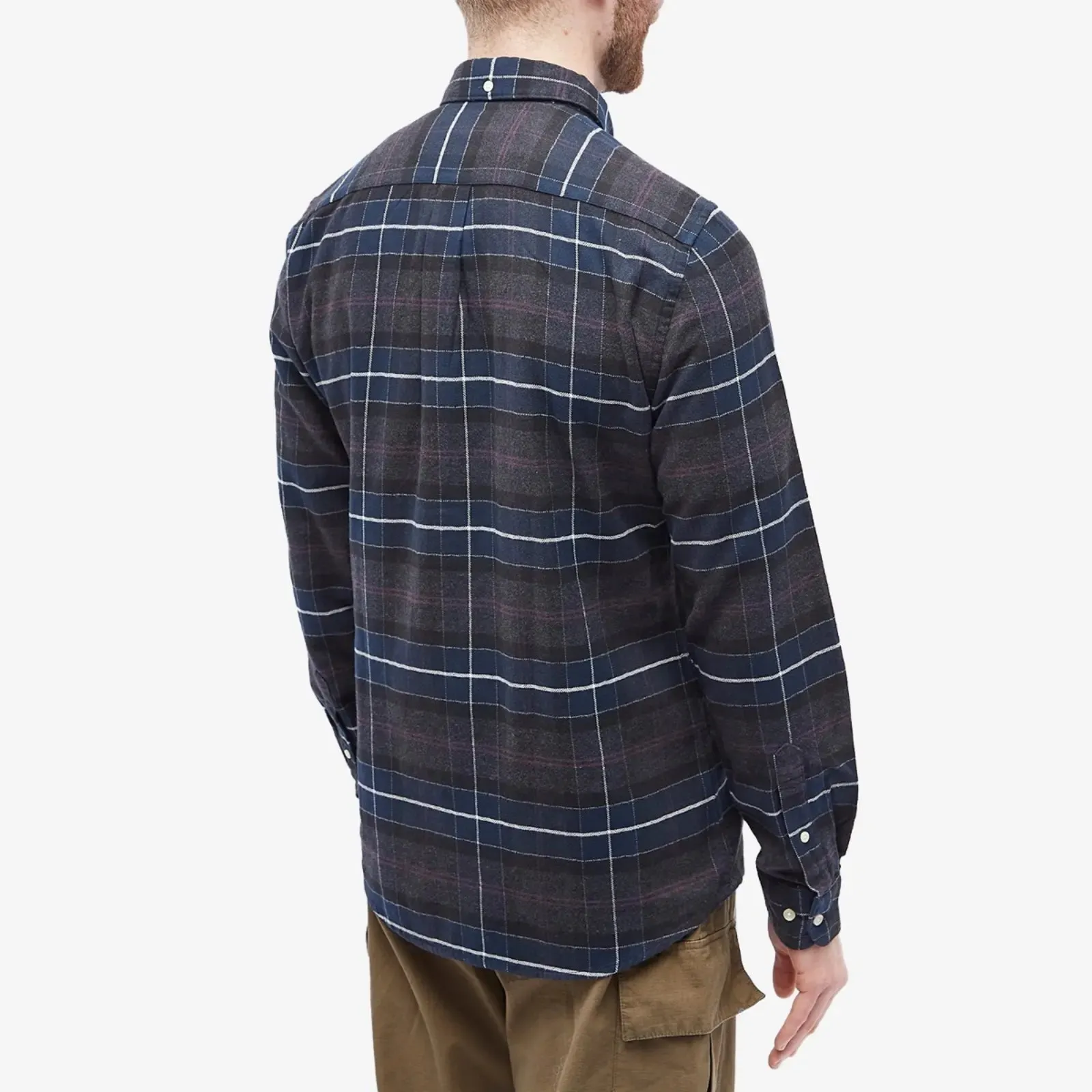 BARBOUR KYELOCH TAILORED SHIRT IN BLACK SLATE