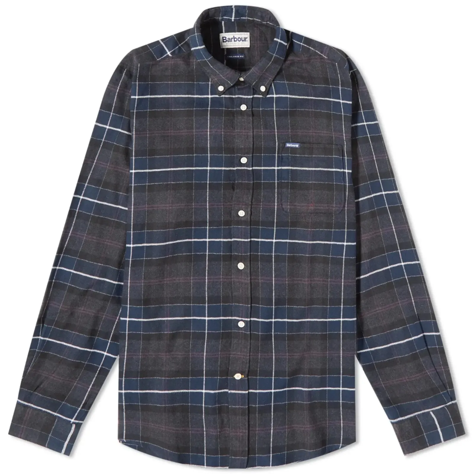 BARBOUR KYELOCH TAILORED SHIRT IN BLACK SLATE