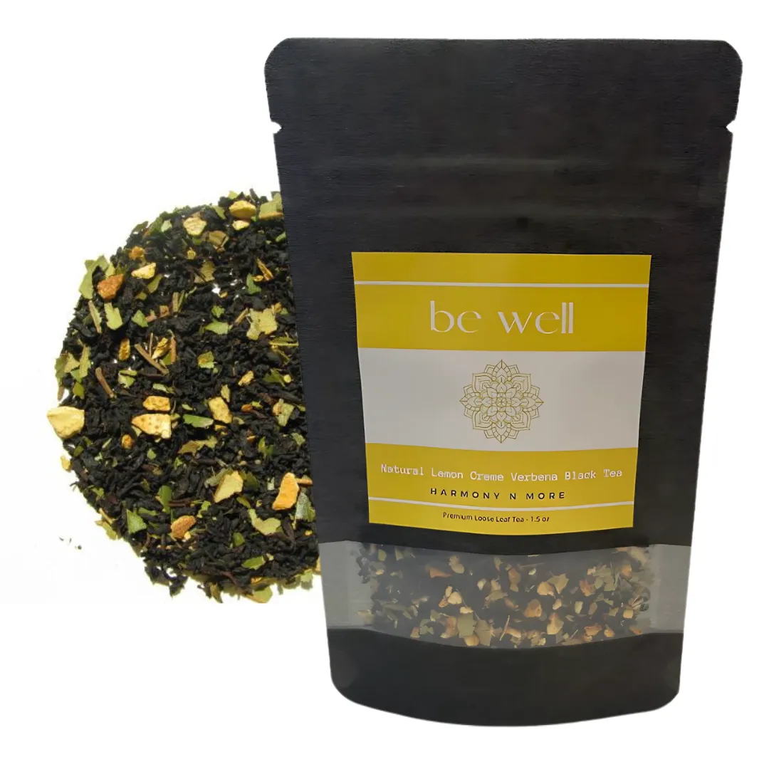 Be Well - Lemon Creme Verbena Black Tea Loose Leaf | Contains Caffeine, 1.5 oz.