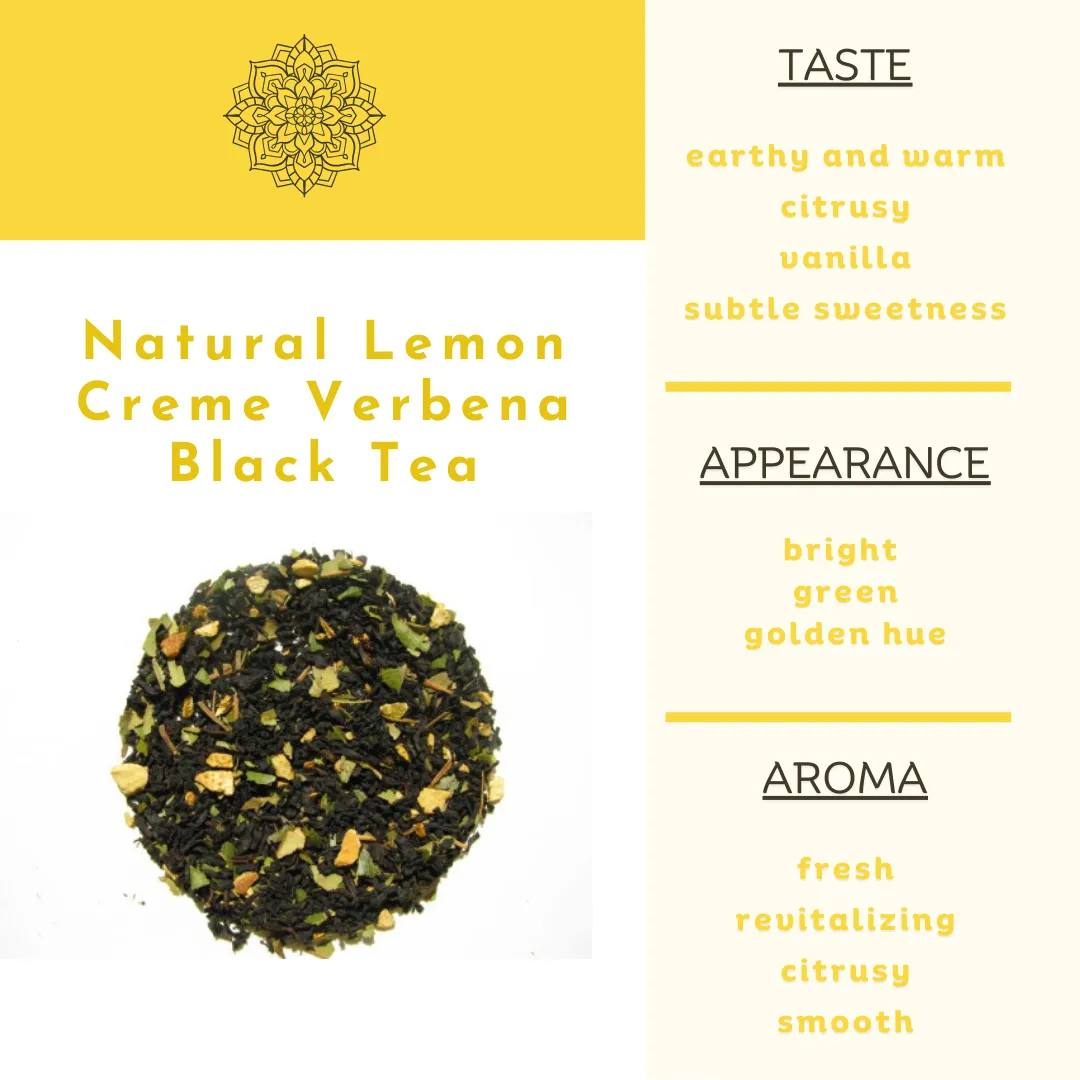 Be Well - Lemon Creme Verbena Black Tea Loose Leaf | Contains Caffeine, 1.5 oz.