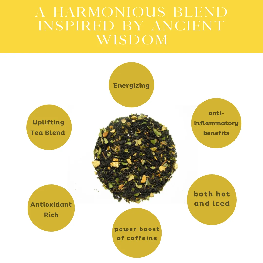 Be Well - Lemon Creme Verbena Black Tea Loose Leaf | Contains Caffeine, 1.5 oz.