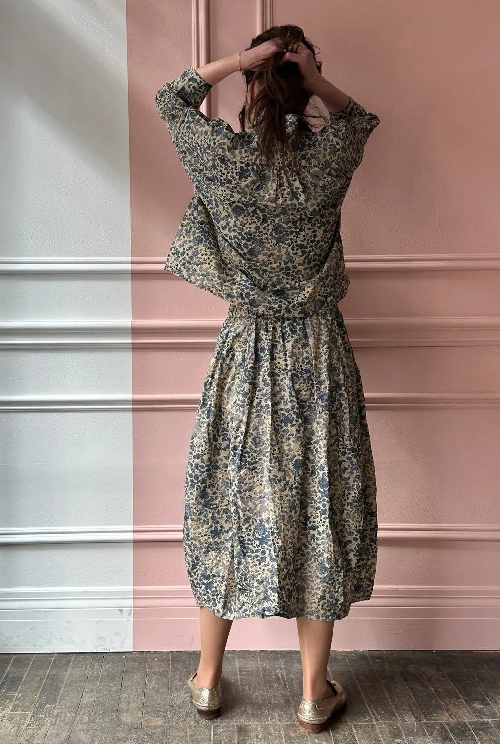 BERGFABEL - Carla Skirt in Blue Flowers