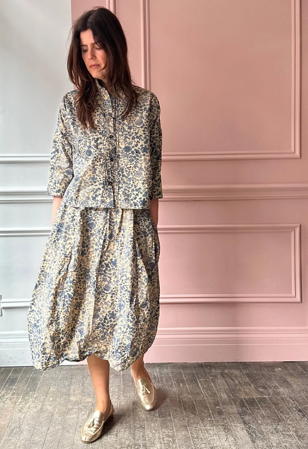 BERGFABEL - Carla Skirt in Blue Flowers