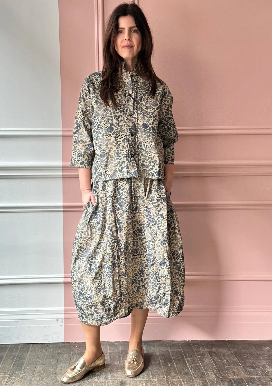 BERGFABEL - Carla Skirt in Blue Flowers
