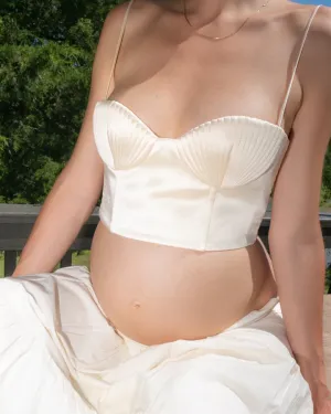 Bevza Seashell Top in Vanilla