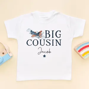 Big Cousin Airplane Personalised Toddler & Kids T Shirt