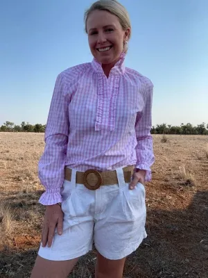 Black Colt Womens Willow Shirt Pink Gingham
