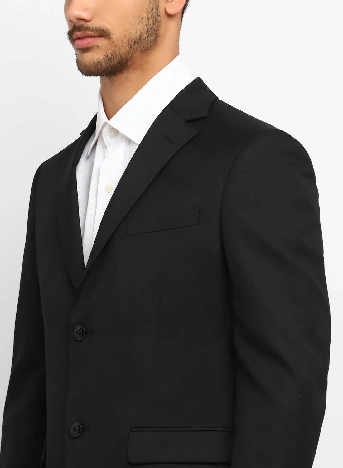 Black Notch Collar Jacket